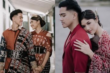 Pose Kaesang Pangarep saat foto prewedding bareng Erina Gudono