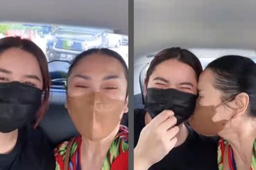 Titi DJ menangis haru kala melihat Stephanie Poetri pulang ke Indonesia.