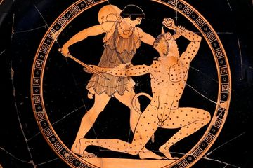 Theseus, pahlawan asli Yunani dan Minotaur, monster yang menakutkan, adalah protagonis utama dari mitos yang melibatkan dewa dan monster, pahlawan dan raja, serta dua negara kota utama dunia Hellenic, yaitu Athena dan Kreta.