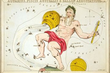Ilustrasi zodiak Aquarius.