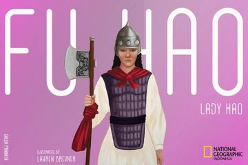 Ilustrasi Fu Hao oleh Lauren Brevner, menggambarkan sosok wanita tangguh dalam sejarah Tiongkok yang memimpin 13.000 pasukan Dinasti Shang.