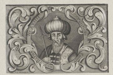 Litografi yang menampilkan Sultan Mustafa I, karya Johann Lorenz Hoening, sekitar 1699-1710. Mustafa I, (1591&ndash;1639). Ia dikenal sebagai seorang pria dengan kemampuan mental lemah, yang digulingkan dari takhta pada 1618 tetapi naik takhta kembali pada 1622 oleh Janissari, yang menggulingkan Osman II. 