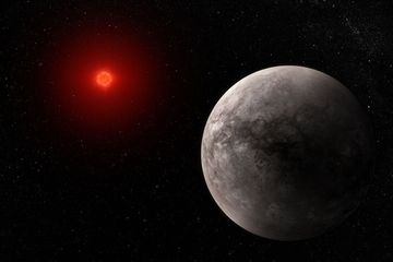 Ilustrasi ini menunjukkan seperti apa exoplanet berbatu panas TRAPPIST-1 b berdasarkan studi ini. TRAPPIST-1 b, planet terdalam dari tujuh planet yang diketahui dalam sistem TRAPPIST-1.