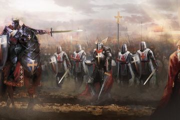 Ilustrasi Ksatria Templar.