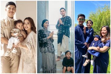 Intip 10 Busana Lebaran Keluarga Artis Ini, Kompak dan Elegan Banget
