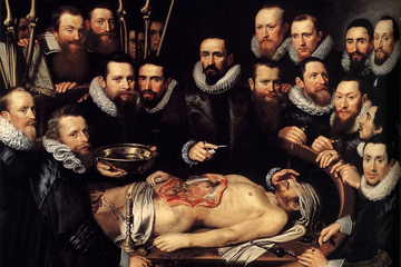 Pelajaran Anatomi Dr Willem van der Meer oleh Michiel van Mierevelt