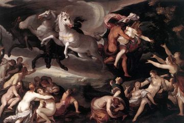Puisi Mitologi Yunani mengisahkan, ketika Persephone dan gadis-gadis lain sedang memetik bunga, Dewa Hades muncul dan melecehkan keponakannya.