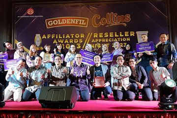 Keseruan Malam Penganugerahan Affiliator Collins & Goldenfil Awards 2023 yang Berlangsung Meriah