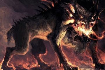 Dalam mitologi Nordik, Garm adalah anjing besar berlumuran darah yang tinggal di pintu masuk Hel. 
