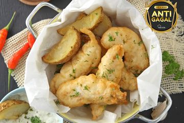 Tak Perlu Harus Ke Cafe, Resep Fish And Chips With Tartar Sauce yang Spesial Ini Bisa Kita Buat Sendiri!