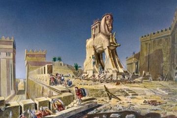 Iliad Homer merupakan karya terhebat yang mengisahkan perang Troy dalam mitologi Yunani.