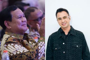 Kolase foto Prabowo Subianto - Raffi Ahmad