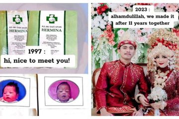 pasangan pengantin viral lahir di tanggal dan RS yang sama