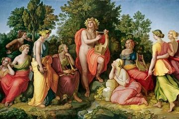 Para Muse dan Apollo dalam mitologi Yunani.