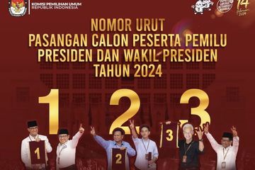 Sah! Ini Nomor Urut Capres dan Cawapres di Pemilu 2024 Dari KPU