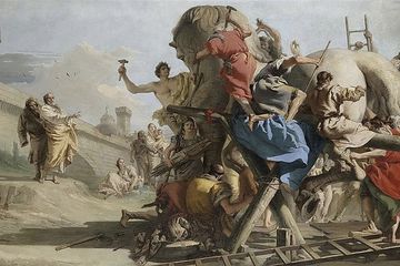 Perang Troya di mitologi Yunani kuno terjadi akibat Zeus merasa dunia sudah semakin padat.