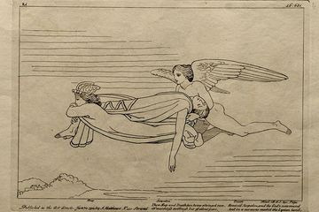 Hypnos dan Thanatos, dewa tidur dan kematian, membawa tubuh Sarpedon kembali ke Lycia.