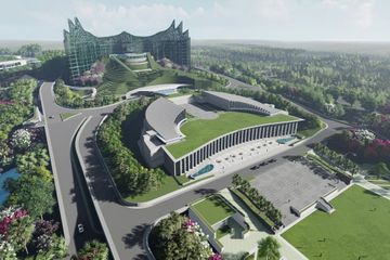 Desain istana kepresidenan di Ibu Kota Nusantara (IKN). Pemerintah berkomitmen untuk menjaga pelestarian lingkungan dan satwa liar. Pembangunannya harus tetap diawasi.