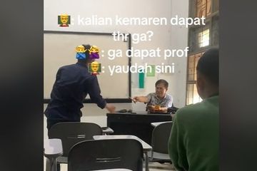 Bikin Iri, Dosen di Padang Ini Viral di TikTok Usai Bagi-bagi THR ke Mahasiswanya