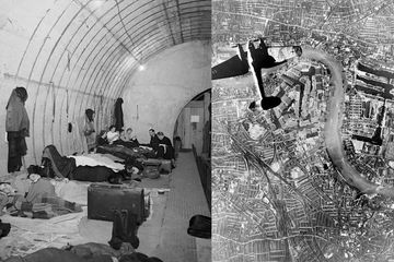 Warga London hidup di bawah bayang-bayang saat peristiwa The Blitz dalam sejarah Perang Dunia 2.