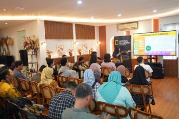 Kasubdit Pengawetan Spesies dan Genetik di Direktorat Konservasi, Keanekaragaman Hayati Spesies dan Genetik KLHK, Badiah,  memberi pemaparan materi dalam acara Forum Bumi yang bertajuk 'Berbagai Spesies Terancam Punah, Bagaimana Nasib Puspa dan Satwa Indonesia?'.