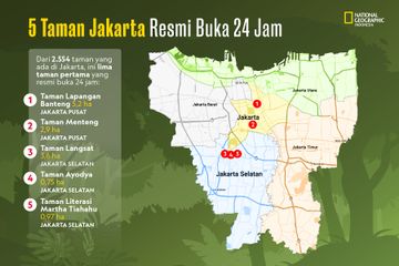Infografik: Lima Taman Jakarta Resmi Buka 24 Jam