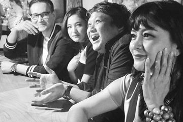 Para pemain sinetron Bidadari (ki-ka): Marcellino Lefrandt, Marshanda, Cecep Reza dan Moudy Wilhelmina.