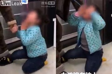 Seorang anak dipukuli habis-habisan oleh ayahnya
