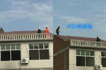 Meradang Gegara Digugat Cerai, Perempuan ini Panjat Genteng dan Atap Rumah hingga Lakukan Hal Mengejutkan Ini, Reaksinya Suaminya Bikin Melongo