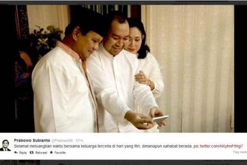 Lebaran Prabowo Selfie bersama Titiek dan Didit