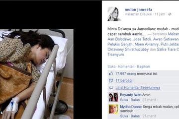 Mulan Jameela Sakit, Selang Infus Menempel Di Tangannya