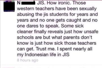 JIS Tutupi Tindak Kekerasan Seksual di Sekolahnya