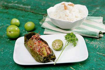 Pepes Cumi Asin Tomat Hijau