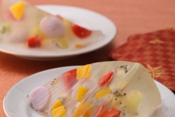 MIRROR GLAZE FRUIT PUDDING