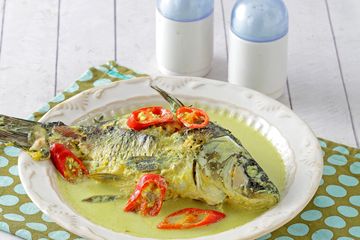 Ikan Mas Masak Opor Lembut & Enak, Siap Dalam 40 Menit