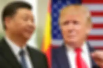 Presiden China Xi Jinping dan Presiden Amerika Serikat Donald Trump.