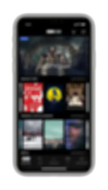 Tampilan beranda di aplikasi HBO GO