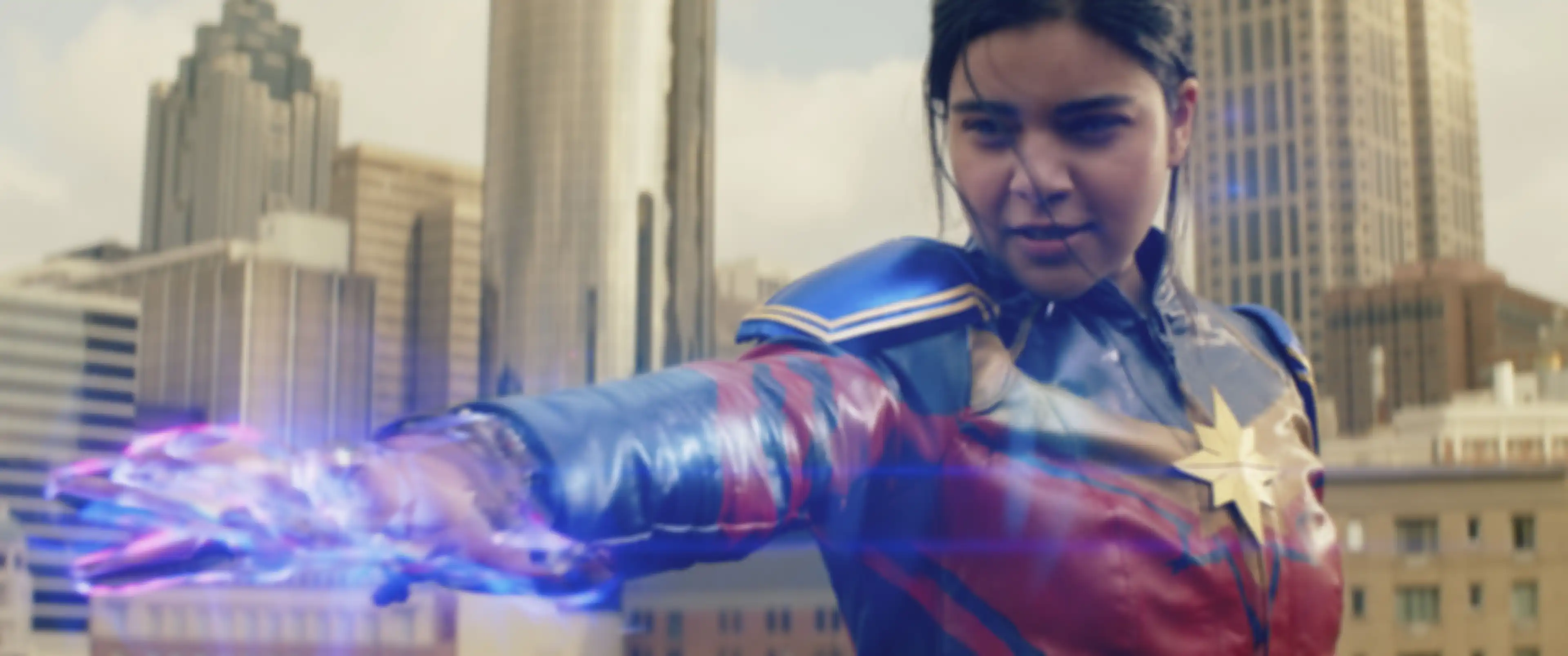 Iman Vellani as Ms. Marvel/Kamala Khan in Marvel Studios MS. MARVEL, exclusively on Disney+. Photo courtesy of Marvel Studios. ©Marvel Studios 2022. All Rights Reserved. 