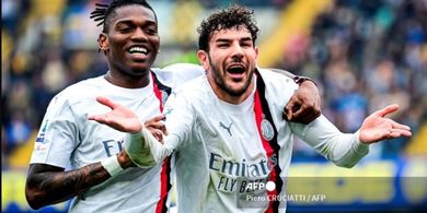 Hasil Liga Italia - Cetak 2 Gol dalam 1 Menit, AC Milan Digendong Rafael Leao Menang Comeback