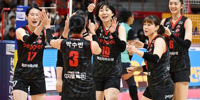 Hasil Liga Voli Korea - Juara Bertahan Tumbang, Hyundai Hillstate Dipecundangi AI Pepper dalam 5 Set Penuh Derita