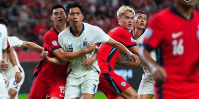 Hasil ASEAN Cup 2024 - Sempat Tertinggal Dua Gol, Thailand Lolos Semifinal Usai Libas Singapura