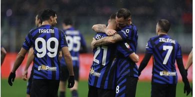 Hasil Coppa Italia - Gol dari Ujung Lapangan Bawa Inter Milan ke Perempat Final