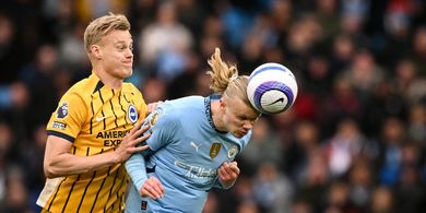 Hasil Liga Inggris - Penalti Haaland Tak Membantu, Man City Imbang dalam Drama 4 Gol
