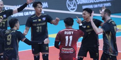 Hasil Final Four Proliga 2025 - Bank Sumsel Melawan Sampai Akhir, Bhayangkara Presisi Dibabat dalam Duel Dramatis 5 Set