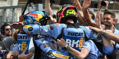 MotoGP Prancis 2025 - Saat Pecco Bagnaia Menderita, Alex Marquez Sesumbar Motor Ducati GP24 Mudah Dikendarai