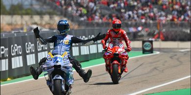 Alex Marquez Sadar Tak Bisa Kalahkan Marc Marquez di MotoGP Aragon 2025, Francesco Bagnaia Jadi Korban