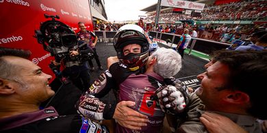 93 Kemenangan Sangat Emosional, Haru Marc Marquez Berterima Kasih ke Bos Ducati yang Sudah Membela