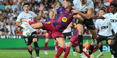 Hasil Liga Spanyol - Lewandowski Nyekor di Laga Terakhirnya, Barcelona Malah Dihajar Valencia