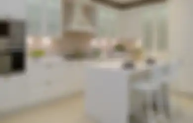 Inspirasi Desain Dapur Serba Putih, Area Memasak Sekaligus Tempat Ngopi