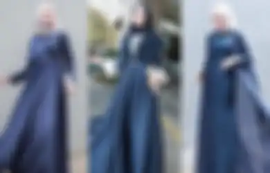 Inspirasi 3 Model Drees Satin Warna Navy, Cocok Buat Kondangan